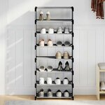 vidaXL Étagère à chaussures 8 niveaux gris 54x28x124cm tissu non-tissé