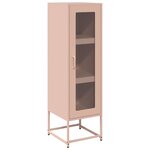 vidaXL Buffet haut rose 36x39x123 cm acier laminé à froid