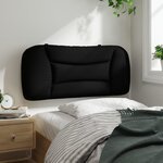 vidaXL Coussin de tête de lit Hvar noir 90 cm tissu