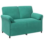 vidaXL Sofa 2 places Turquoise 138 x 83 x 95 cm Velours