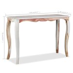vidaXL Table console Bois massif 110x40x76 cm