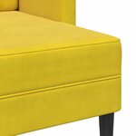 vidaXL Canapé 2 places avec méridienne en L jaune 125 cm velours