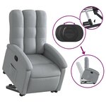 vidaXL Fauteuil inclinable Gris clair Tissu