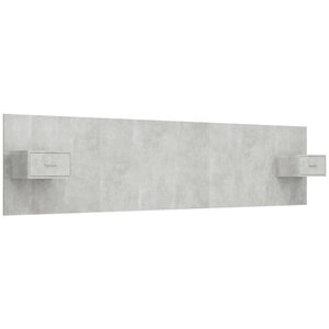 vidaXL Tête de lit avec armoires Gris béton Bois d'ingénierie