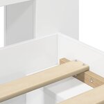 vidaXL Cadre de lit avec rangement Blanc 90 x 200 cm Bois d'ingénierie