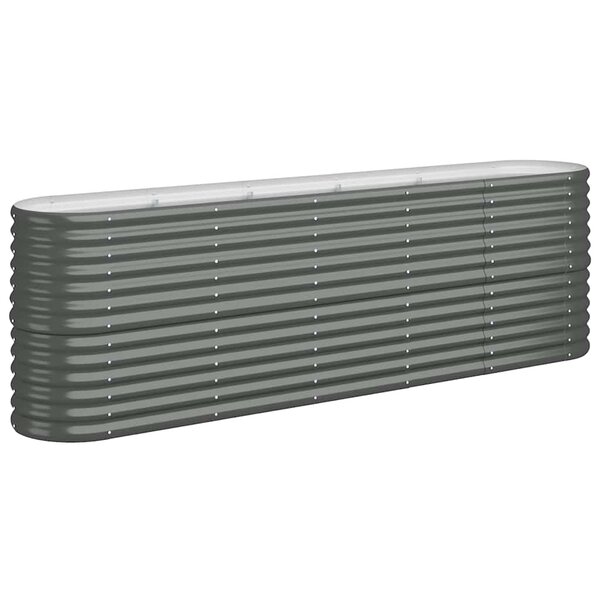 vidaXL Lit surélevé de jardin Acier galvanisé Anthracite