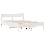 vidaXL Cadre de lit sans matelas blanc 120x200 cm bois de pin massif