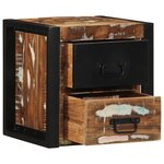 vidaXL Table de chevet multicolore 40x35x40 cm bois de récupération