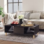 vidaXL Table basse gris brillant 103 5x60x35 cm bois d'ingénierie