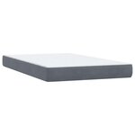 vidaXL Sommier à lattes de lit et matelas et LED gris foncé 120x210cm velours
