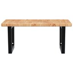 vidaXL Étagère de vasque murale acier et bois de chêne massif