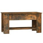vidaXL Table basse Chêne fumé 101x49x52 cm Bois d'ingénierie
