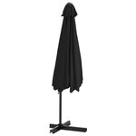 vidaXL Parasol de jardin avec mât en acier 300 cm Noir