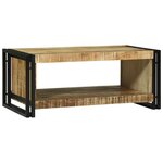 vidaXL Table basse 90x50x38 cm Bois brut de mangue
