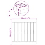 vidaXL Tapis de bain Uni Marron 50 x 50 cm bois