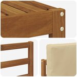 vidaXL Ensemble de canapés d'extérieur 4 pc Naturel et Beige