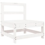 vidaXL Salon de jardin 8 Pièces blanc bois de pin massif