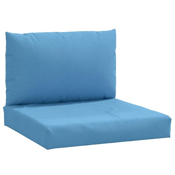 vidaXL Coussins de palette lot de 2 bleu mélangé tissu