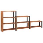 vidaXL Étagère 3 Pièces Marron 80 x 30 x 110 cm Bois d'Acacia Massif