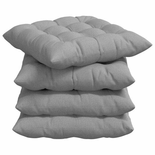 vidaXL Coussins de siège 4 Pièces Gris nuage 40 x 40 x 6 cm tissu