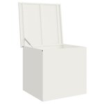 vidaXL Boîte de Rangement Extérieure Blanc 55 x 50 5 x 50 cm Acier