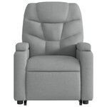 vidaXL Fauteuil inclinable Gris clair Tissu