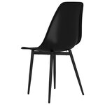 vidaXL Chaises à manger lot de 4 noir PP