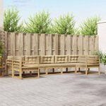 vidaXL Ensemble de canapés d'extérieur 7 pc Blanc et Beige