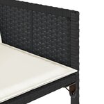 vidaXL Ensemble à manger de jardin 15 Pièces coussins noir résine tressée
