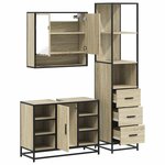 vidaXL Ensemble de meubles de salle de bain 3 Pièces chêne sonoma