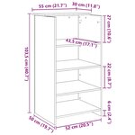 vidaXL Bureau de réception chêne brun 55x50x103 5 cm bois d'ingénierie