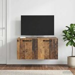 vidaXL Meuble TV mural Bois ancien 59 5 x 41 x 30 cm Bois d'ingénierie