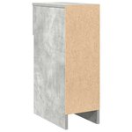 vidaXL Tables de chevet avec tiroir 2 Pièces gris béton 20x36x60 cm