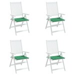 vidaXL Coussins de chaise jardin lot de 4 vert 50x50x4 cm tissu oxford