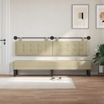 vidaXL Tête de lit suspendue Avec lumière LED Crème Simili cuir