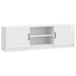 vidaXL Meuble TV Blanc brillant 150 x 31 x 47 cm Bois d'ingénierie
