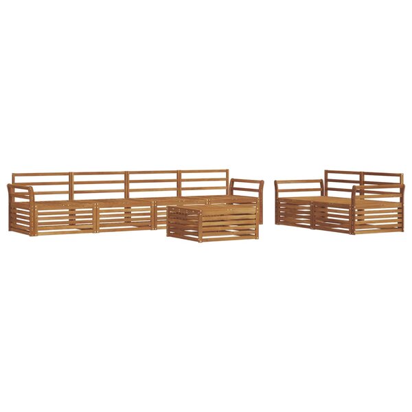 vidaXL Ensemble de canapés d'extérieur 7 pc Naturel
