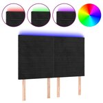 vidaXL Tête de lit à LED Noir 144x5x118/128 cm Velours