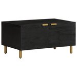 vidaXL Table basse Noir 80x50x40 cm Bois d'ingénierie