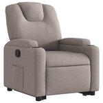 vidaXL Fauteuil inclinable taupe tissu
