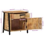 vidaXL Table de chevet 40x30x42 cm bois de manguier massif
