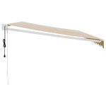 vidaXL Auvent rétractable automatique jaune et blanc 5x3 m