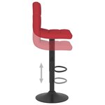 vidaXL Tabourets de bar lot de 2 rouge bordeaux tissu