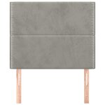 vidaXL Tête de lit Gris clair 100x5x118/128 cm Velours
