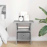 vidaXL Table de chevet Gris Sonoma 41 x 40 x 45 cm Bois d'ingénierie