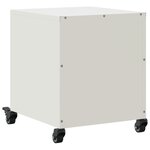 vidaXL Table de chevet blanc 36x39x43 5 cm acier
