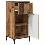 vidaXL Ensemble de mobilier de salle de bain Plaid 2 Pièces Bois ancien