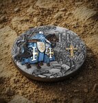 Monnaie JERUSALEM Holy Knights 2 Oz Argent 5 Dollars Niue 2026 (PRÉCOMMANDE)