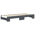 vidaXL Lit de jour avec gigogne sans matelas gris foncé 80x200 cm