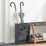 vidaXL Porte-parapluie avec stockage Anthracite 28 x 12 x 41 cm Acier